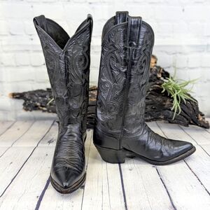 Justin Style 4910 Black Western Cowboy Boots